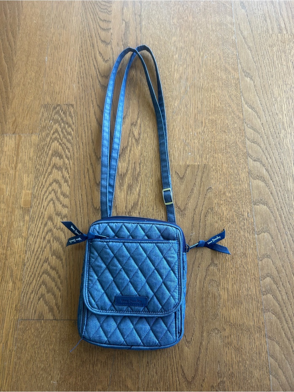 Vera Bradley Quilted Denim Blue Crossbody Bag